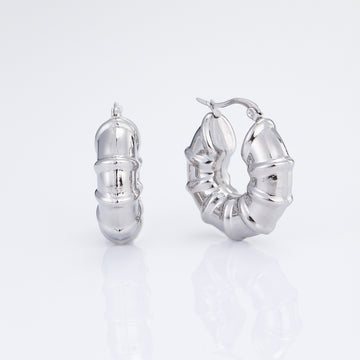 LEAF EARRINGS SILVER